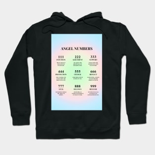 Angel Numbers Chart Rainbow Aura Hoodie